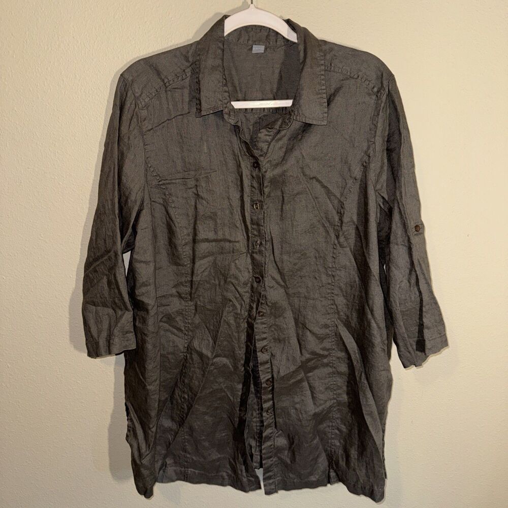 Erfo Women’s Button Down Shirt Gray